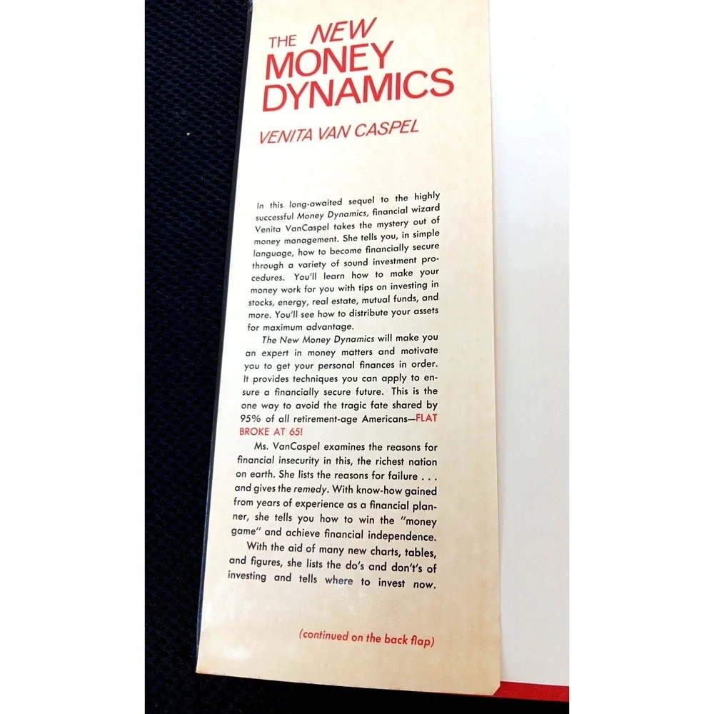 The Power of Money Dynamics   Venita VanCaspel 1978, Vintage Hardcover, Prentic.